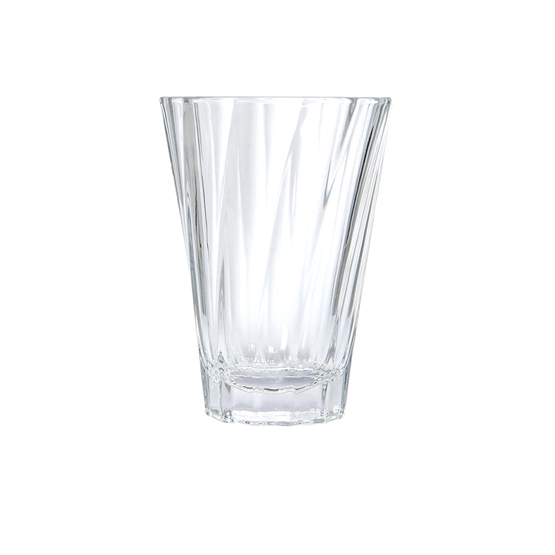 Twisted Latte Glass Clear 360 ml